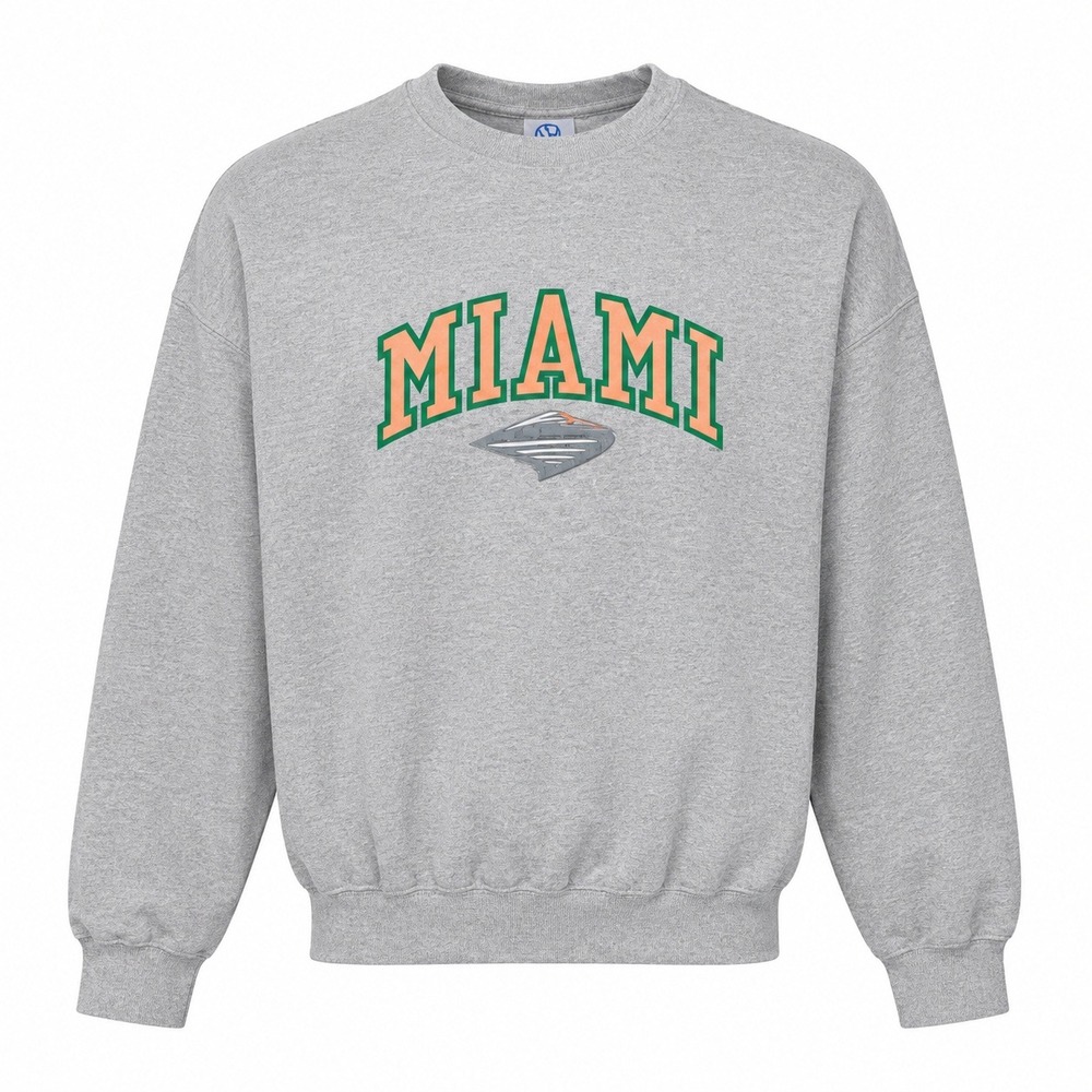 Vintage‎ Hanes Miami Hurricanes Sweatshirt Mens XL Gray Ultimate Cotton PrintPro